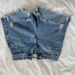 high wasted Jean Shorts